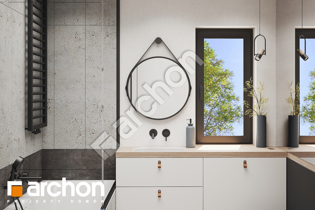 Проект будинку ARCHON+ Будинок в коручках 3 візуалізація ванни (візуалізація 3 від 1)