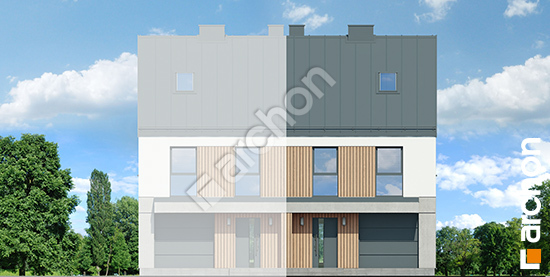 Передній фасад Будинок в рівіях 9 (ГБ)