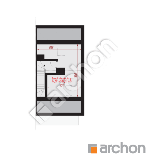 Проект дома ARCHON+ Дом в ривиях 9 (ГБ) План мансандри