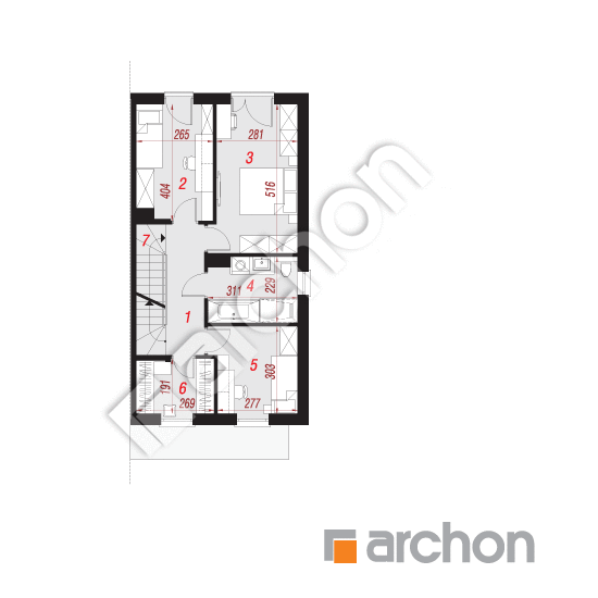 Проект дома ARCHON+ Дом в ривиях 9 (ГБ) План першого поверху