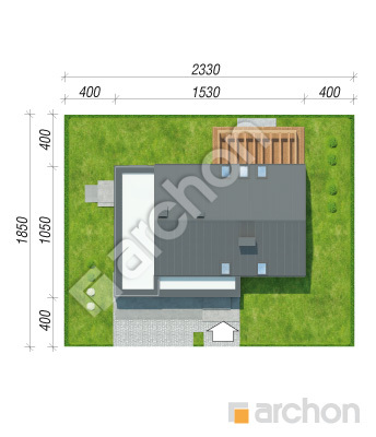 Проєкт будинку ARCHON+ Будинок в яблонках 8 (Г2Н) Ситуація