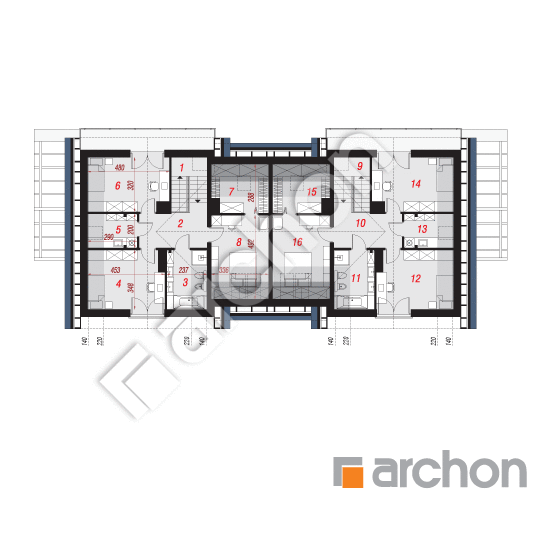 Проект будинку ARCHON+ Будинок в фаворитках 2 (Р2) План мансандри