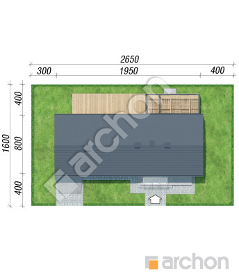Проект дома ARCHON+ Дом в овсянницах 2 (ГН) Ситуація