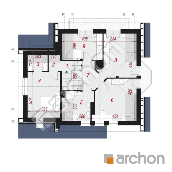 Проект дома ARCHON+ Дом в тамарисках 2 (П) вер.2 План мансандри