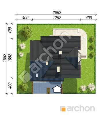 Проект дома ARCHON+ Дом в тамарисках 2 (П) вер.2 Ситуація