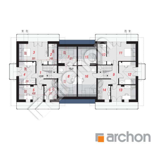 Проект будинку ARCHON+ Будинок в буддлеях (Р2) вер.2 План мансандри