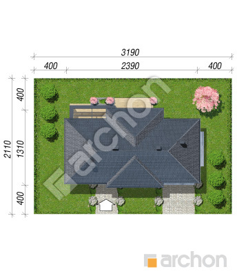 Проєкт будинку ARCHON+ Будинок в альвах 8 (Г2) Ситуація