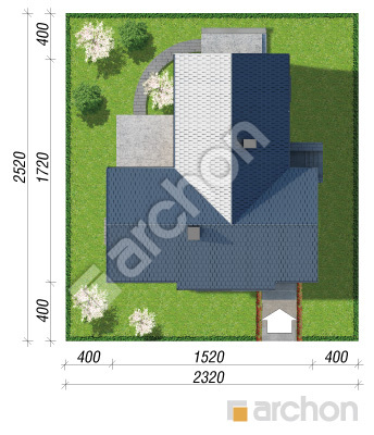 Проєкт будинку ARCHON+ Будинок в галах 3 (П) Ситуація