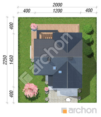 Проект дома ARCHON+ Дом в мирабилисах 2 (Г2) Ситуація