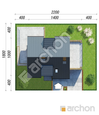 Проект дома ARCHON+ Дом в амариллисах 5 Ситуація
