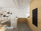Проект дома ARCHON+ Дом под гинко 22 (ГР2) визуализация кухни 1 вид 2