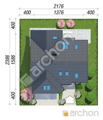 Проєкт будинку ARCHON+ Будинок в хмелю вер.2 Ситуація