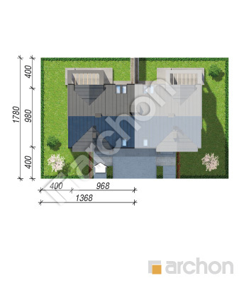 Проєкт будинку ARCHON+ Будинок в гунерах 2 (Б) Ситуація