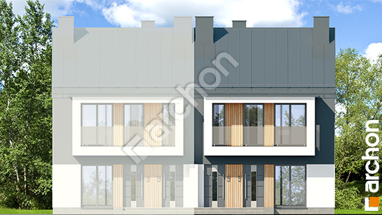 Передний фасад Дом в фиалках 12 (Р2Б) вер.2