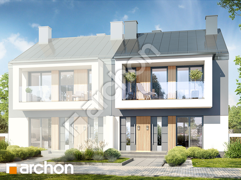 Проект дома ARCHON+ Дом в фиалках 12 (Р2Б) вер.2 Вид 1