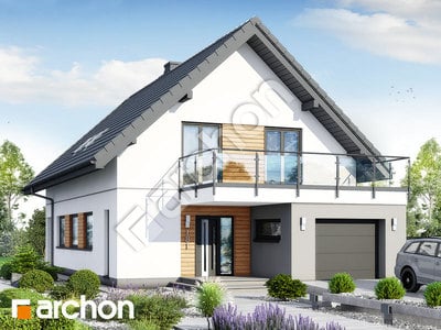 Проект дома ARCHON+ Дом в купене 2 (Г) 