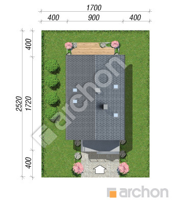 Проєкт будинку ARCHON+ Будинок в купині 2 (Г) Ситуація