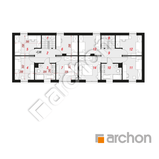 Проект дома ARCHON+ Дом в мураях (ГР2) План мансандри