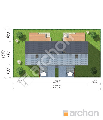 Проєкт будинку ARCHON+ Будинок в мураях (ГР2) Ситуація