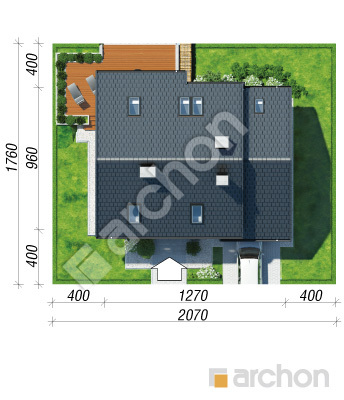 Проект дома ARCHON+ Дом в филодендронах (Мп) Ситуація