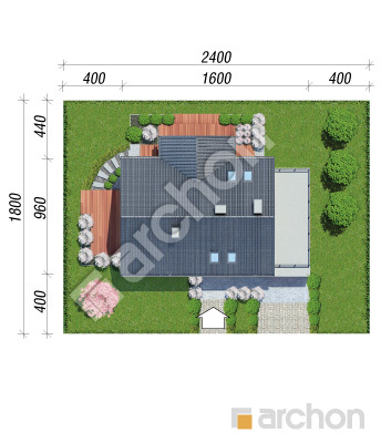 Проєкт будинку ARCHON+ Будинок в гранаділах Ситуація