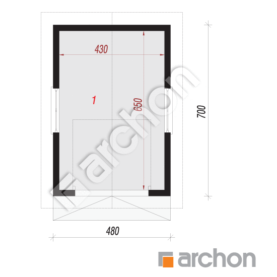 Проект будинку ARCHON+ Господарська будівля Г36 План першого поверху