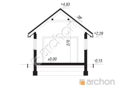 Проект дома ARCHON+ Хозяйственное строение Х36 Розріз будинку