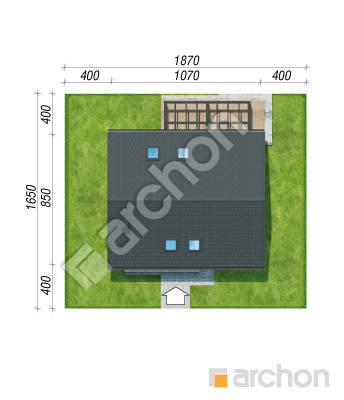 Проєкт будинку ARCHON+ Будинок в смородині 3 (Е) Ситуація