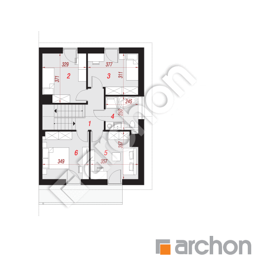 Проект будинку ARCHON+ Будинок в нарцисах (БА) План мансандри