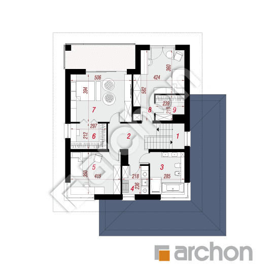 Проект будинку ARCHON+ Вілла Аделайда (Г2) План першого поверху