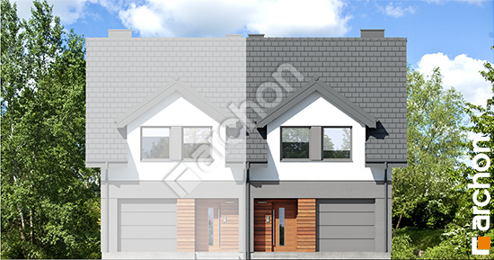 Передний фасад Дом в ривиях 5 (ГБ) вер.2