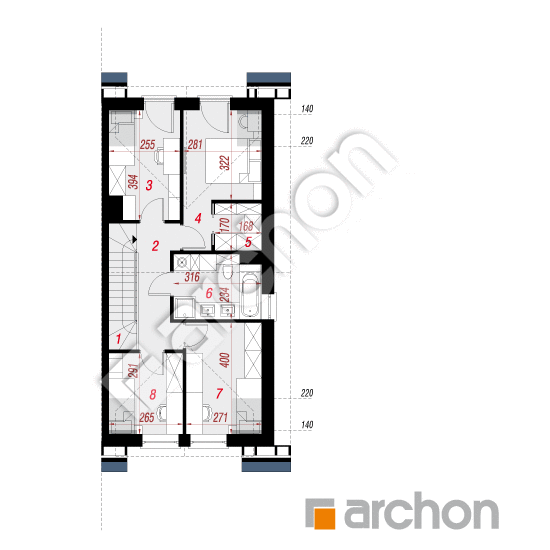 Проект дома ARCHON+ Дом в ривиях 5 (ГБ) вер.2 План мансандри