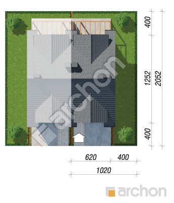 Проект дома ARCHON+ Дом в ривиях 5 (ГБ) вер.2 Ситуація