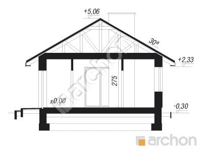 Проект дома ARCHON+ Дом в коручках Розріз будинку