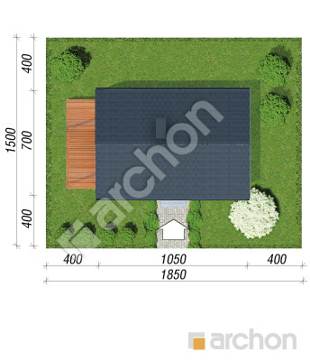 Проект дома ARCHON+ Дом в коручках Ситуація