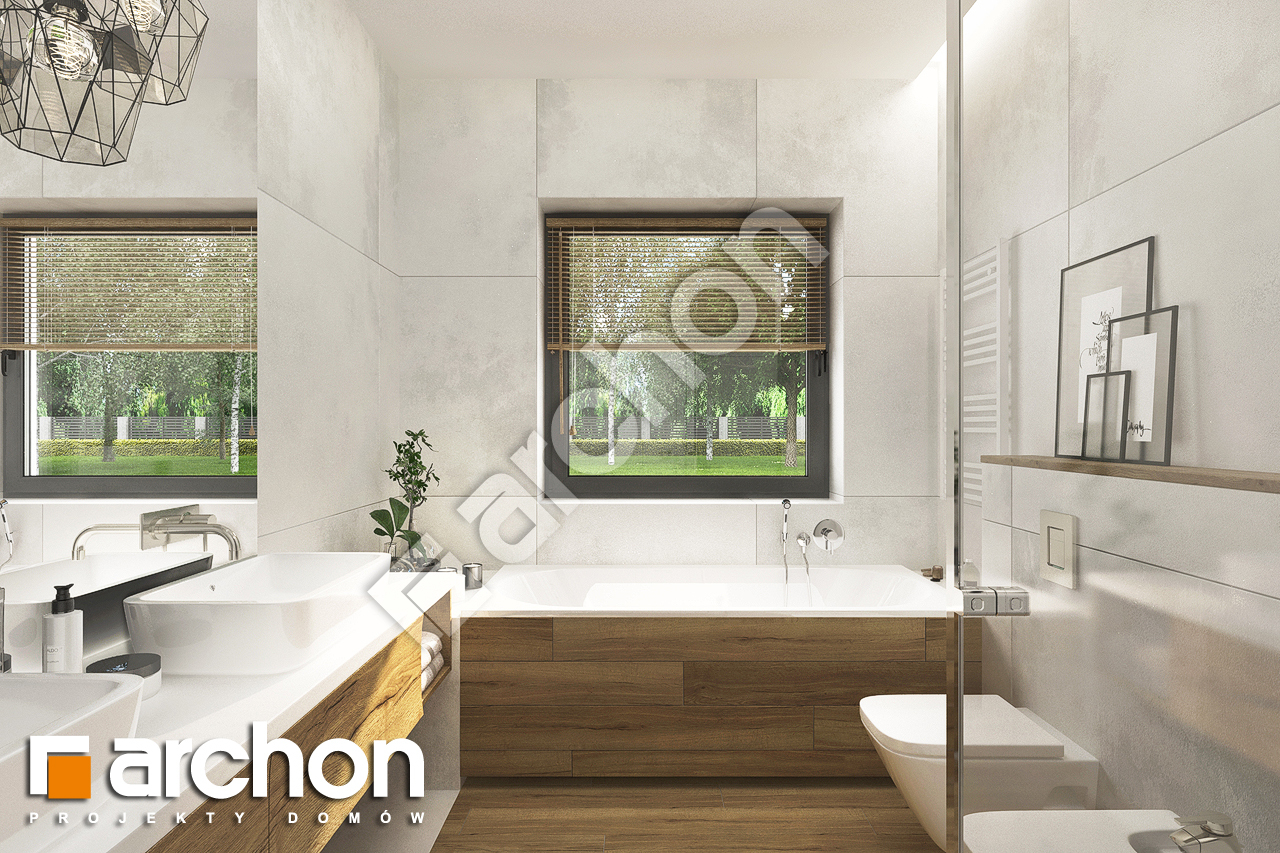 Проект будинку ARCHON+ Будинок в андромедах 6 (Г2) візуалізація ванни (візуалізація 3 від 2)