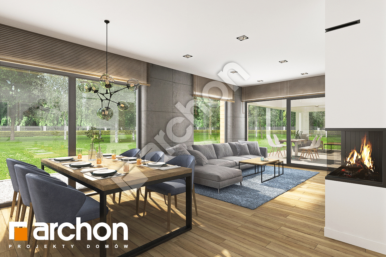 Проект будинку ARCHON+ Будинок в андромедах 6 (Г2) денна зона (візуалізація 1 від 4)