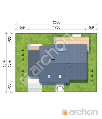 Проєкт будинку ARCHON+ Будинок в аурорах 5 (Г) Ситуація