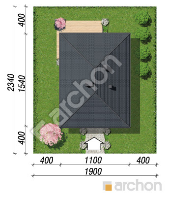 Проєкт будинку ARCHON+ Будинок в паулініях 3 Ситуація