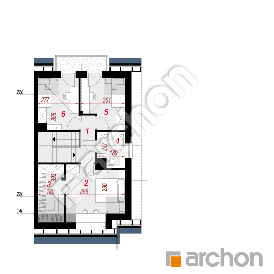 Проект будинку ARCHON+ Будинок в клематисах (Б) План мансандри