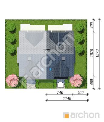 Проєкт будинку ARCHON+ Будинок в клематисах (Б) Ситуація