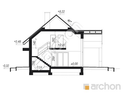 Проект дома ARCHON+ Дом в гранадиллах (Г2) Розріз будинку
