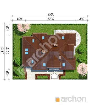 Проект дома ARCHON+ Дом в эхинацеях 2 вер.2 Ситуація
