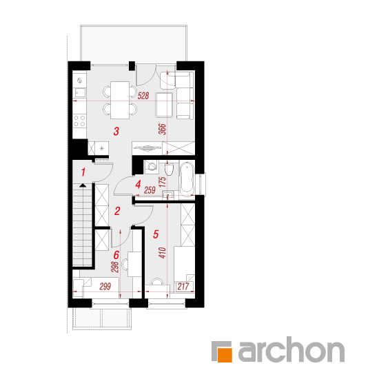 Проект дома ARCHON+ Дом в фиалках 8 (Р2Б) План мансандри
