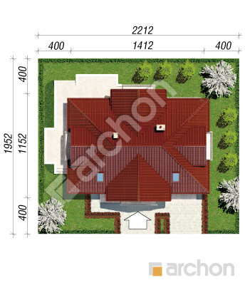 Проєкт будинку ARCHON+ Будинок в альпінах вер.2 Ситуація
