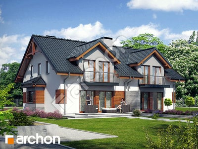 Проект будинку ARCHON+ Будинок в клематисах 9 (Т) вер. 2 Вид 2