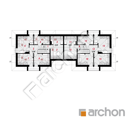 Проект дома ARCHON+ Дом в мирте 4 (Р2) вер.2 План мансандри