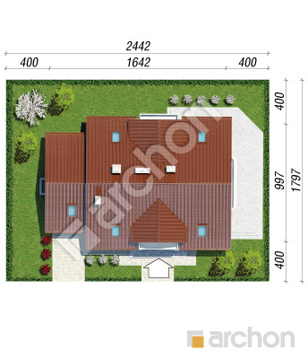Проєкт будинку ARCHON+ Будинок в матіоллах 2 (П) вер. 2 Ситуація