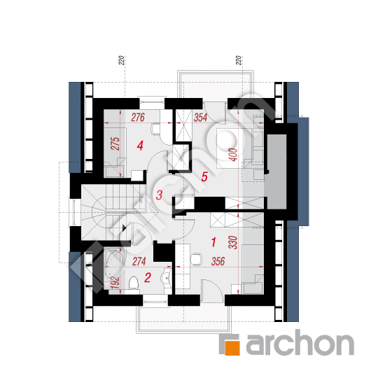 Проект будинку ARCHON+ Будинок у винограді (ПН) вер. 2 План мансандри