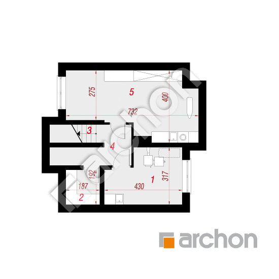 Проект будинку ARCHON+ Будинок у винограді (ПН) вер. 2 План підвалу